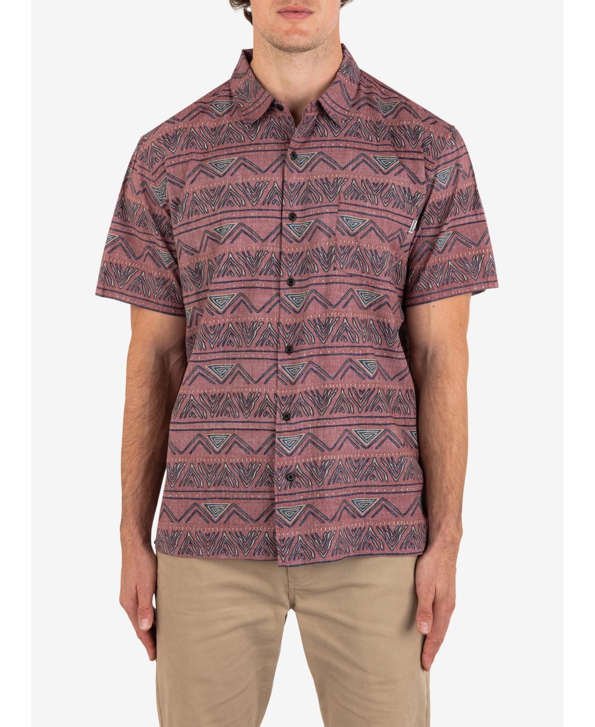 Hurley Mens Rincon Print Short Sleeve Button-Up Shirt Product Image