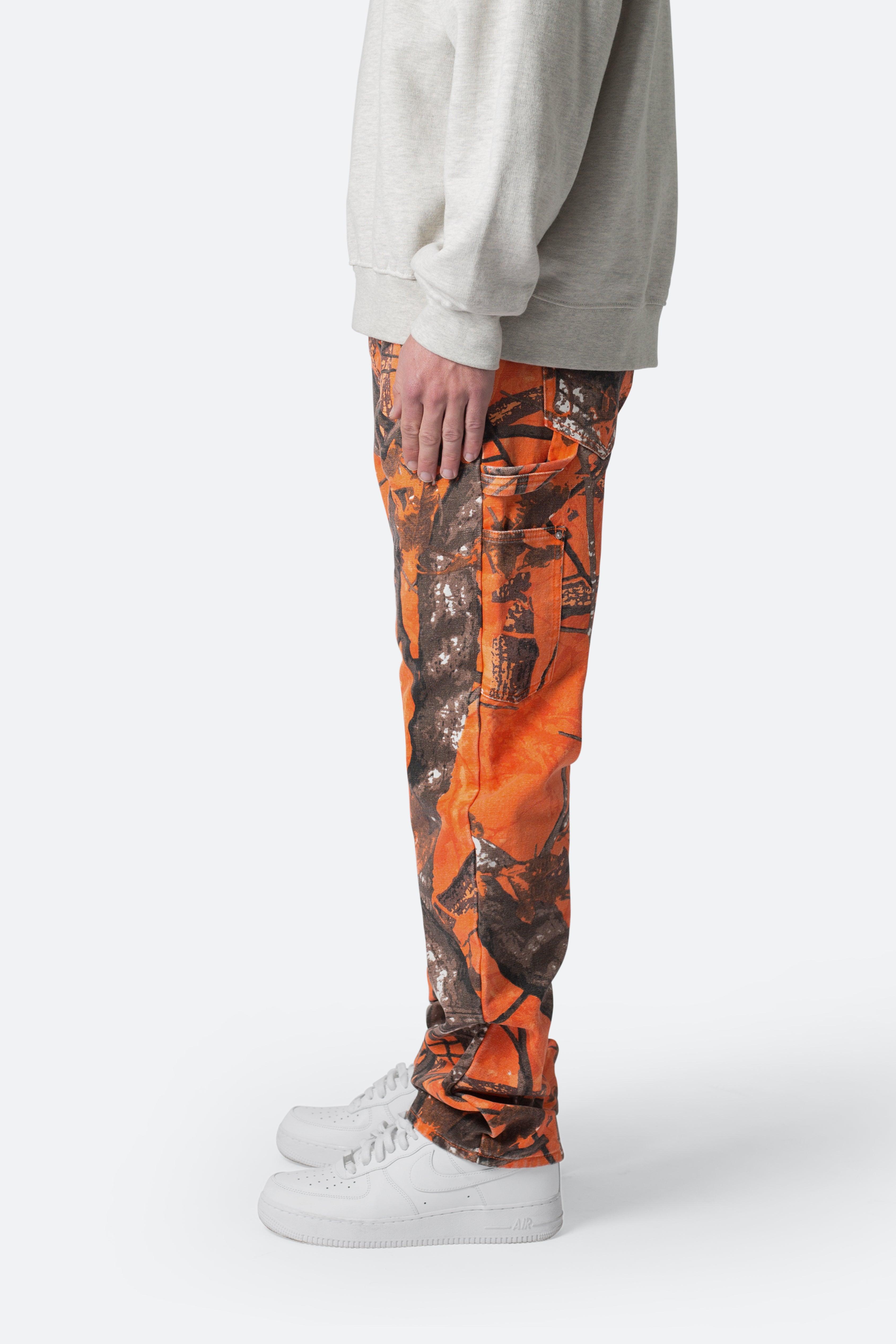 V603 Camo Carpenter Pants - Orange Product Image