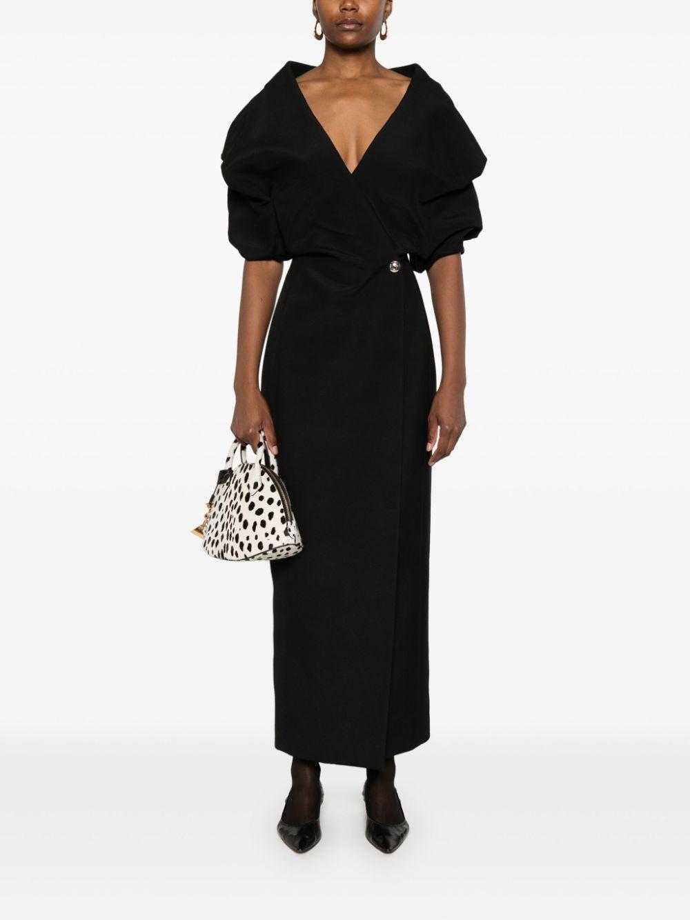 Truman Puff-sleeve Maxi Dress In Black Product Image