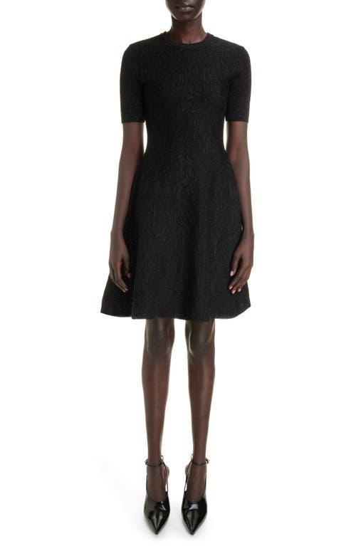 Givenchy Metallic Floral Jacquard Fit & Flare Dress Product Image