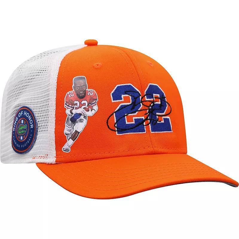 Mens Top of the World Emmitt Smith /White Florida Gators Ring of Honor Trucker Snapback Hat Product Image