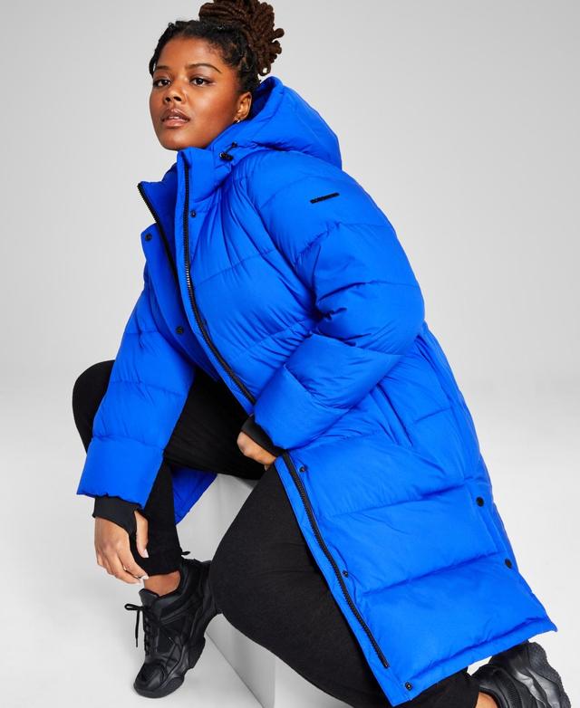 BCBGeneration Womens Plus Size Hooded Puffer Coat, Created for Macys Product Image