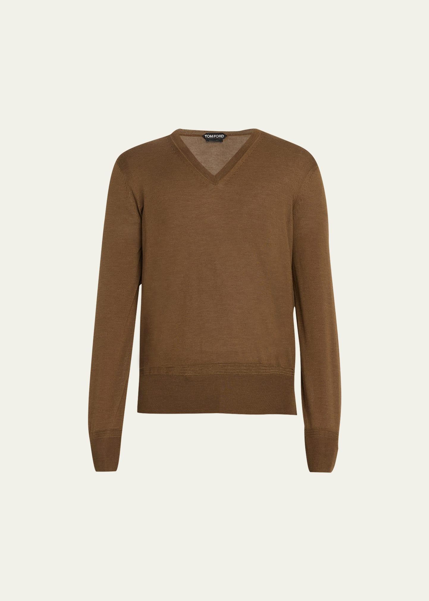 Mens Cashmere V-Neck Sweater Product Image