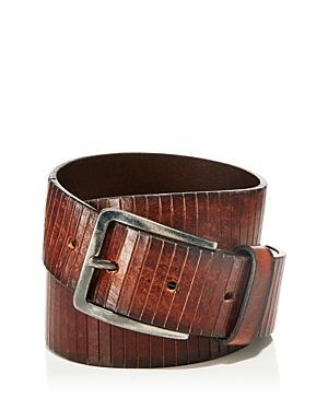 The Mens Store at Bloomingdales Mens Deboss Stripe Italian Leather Belt - 100% Exclusive Product Image