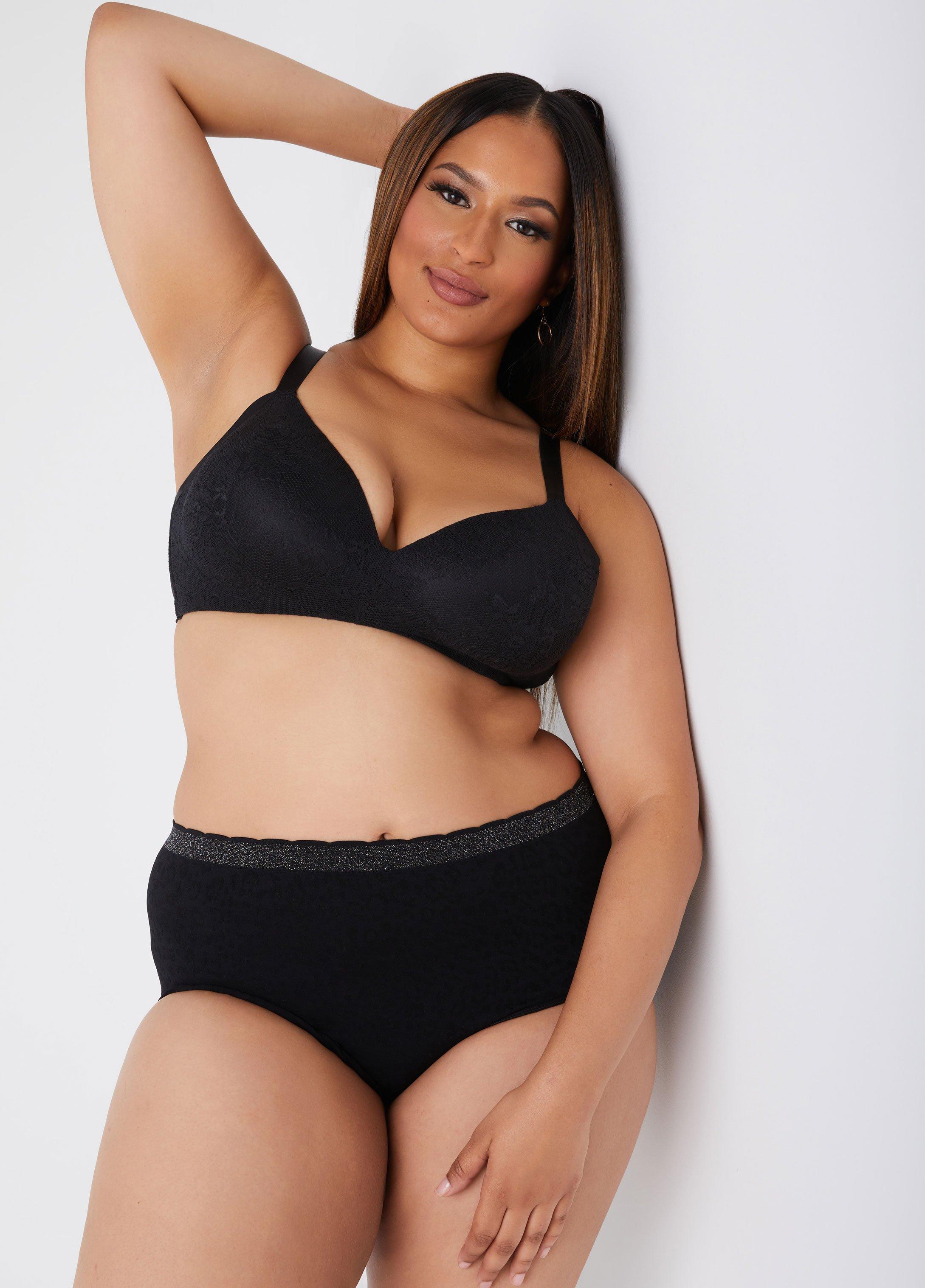 Plus Size Seamless Leopard Briefs Ashley Stewart Product Image