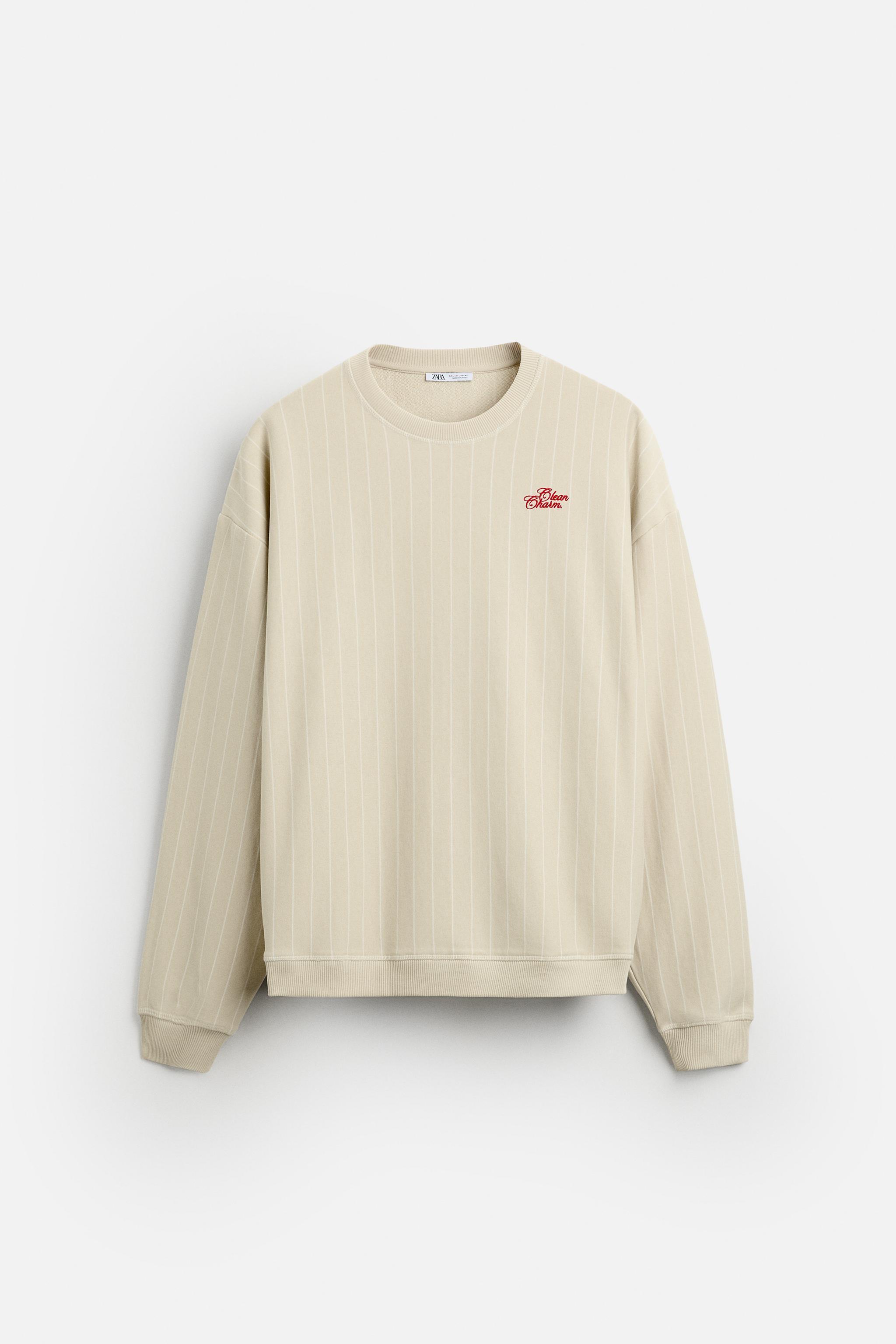 STRIPED SWEATSHIRT WITH EMBROIDERY Product Image