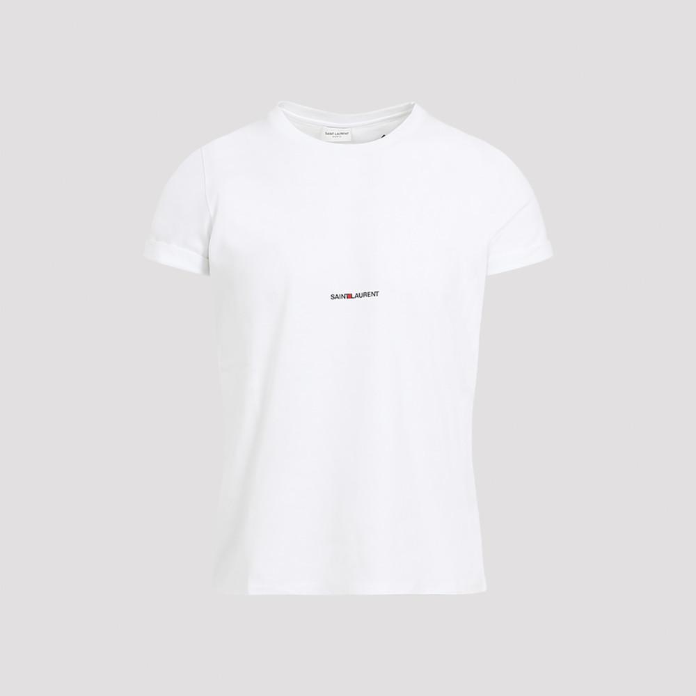 White Logo Print T-shirt Product Image