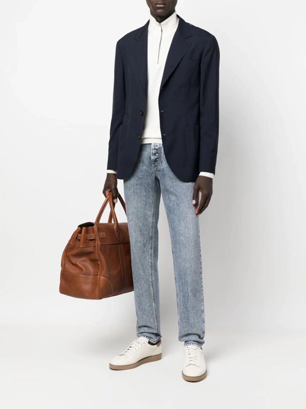 BRUNELLO CUCINELLI Low-rise Slim-cut Jeans In Blue Product Image