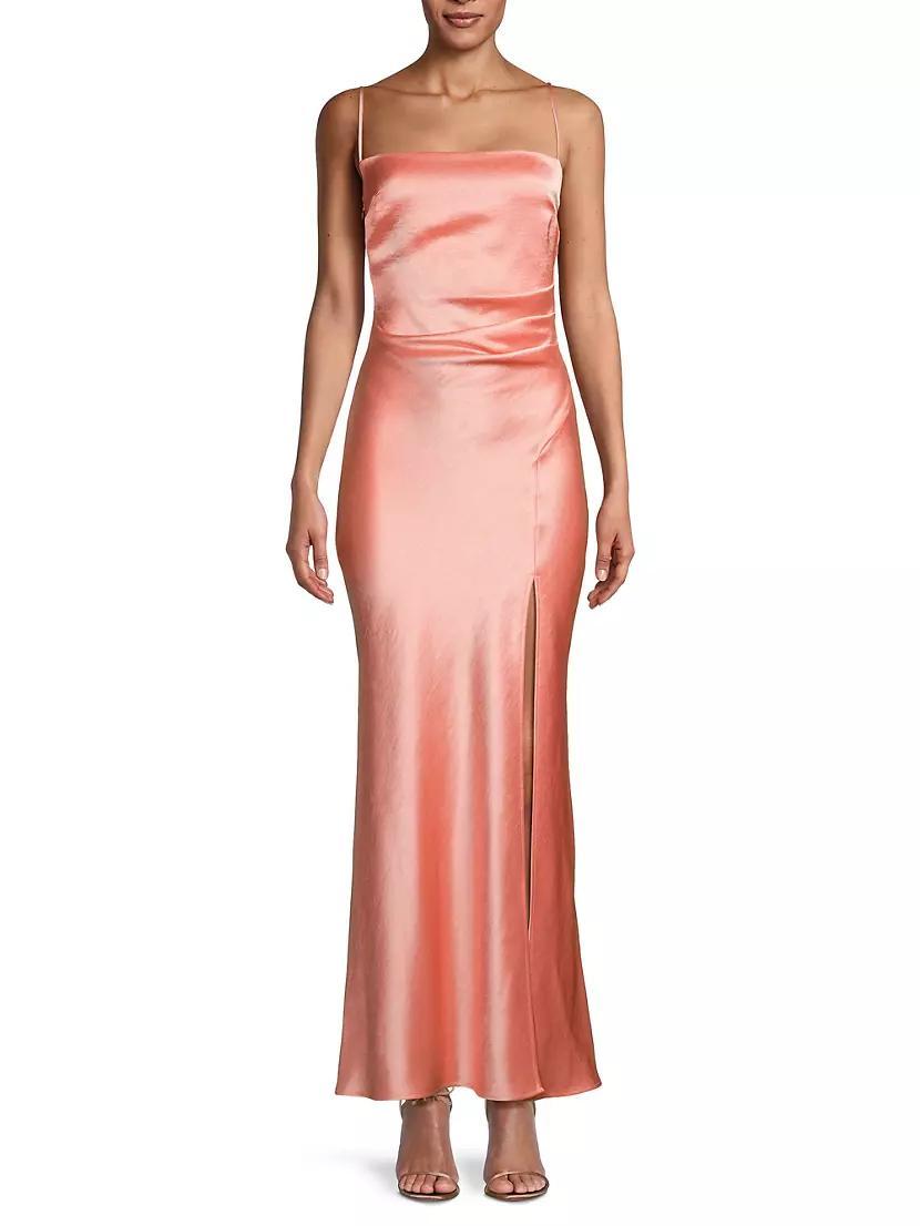 Nadia Satin Maxi Dress Product Image