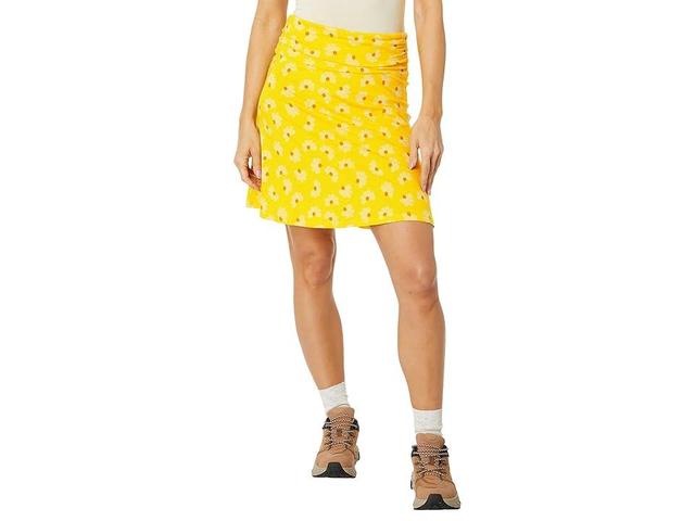 Toad&Co Chaka Skirt (Sulphur Half Daisy Print) Women's Skirt Product Image