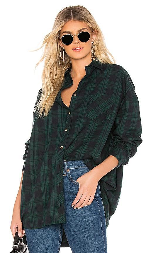 superdown Audriana Oversized Flannel Top Size M, S. product image