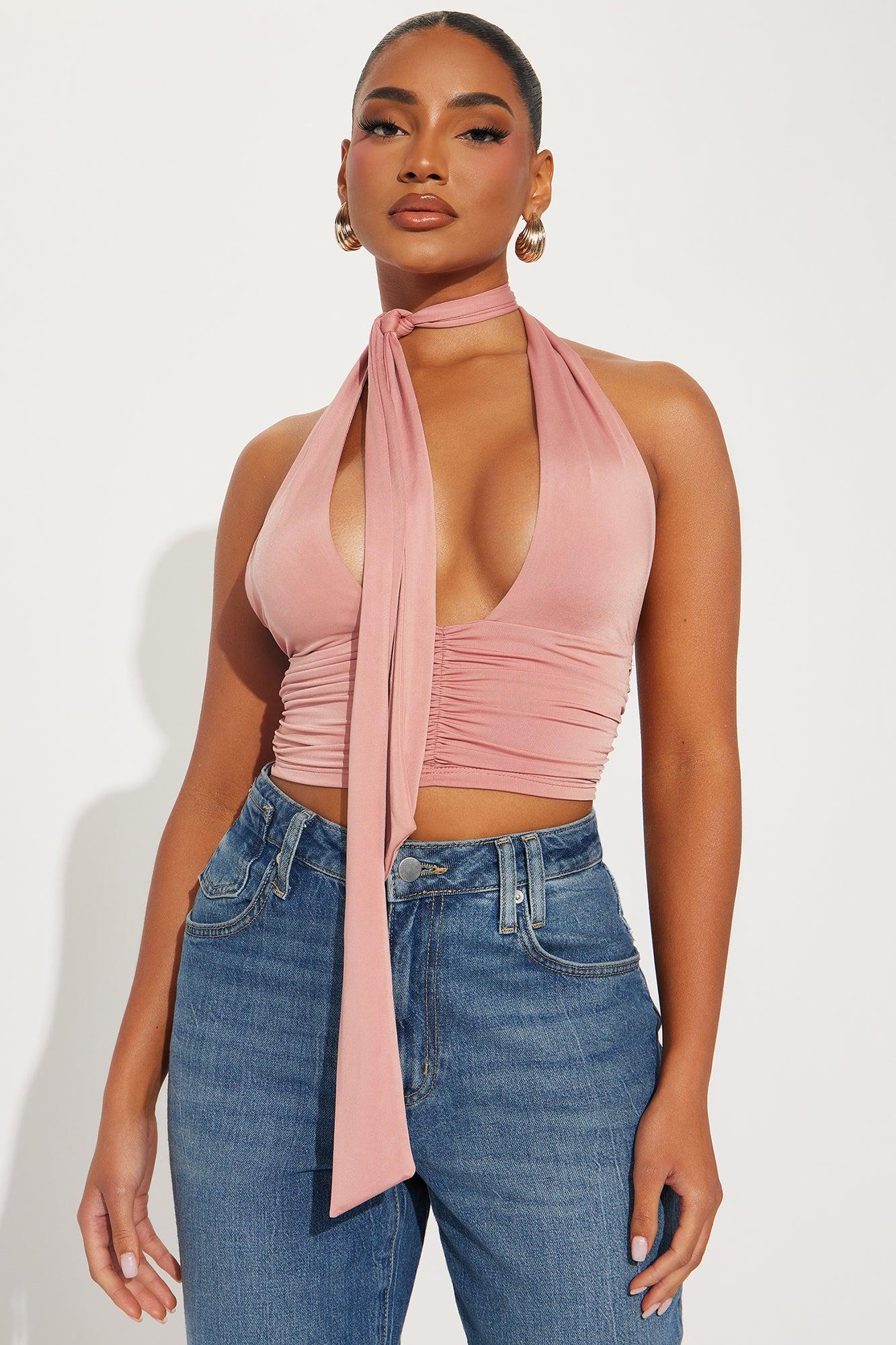 It's Cocktail Hour Halter Top - Blush product image