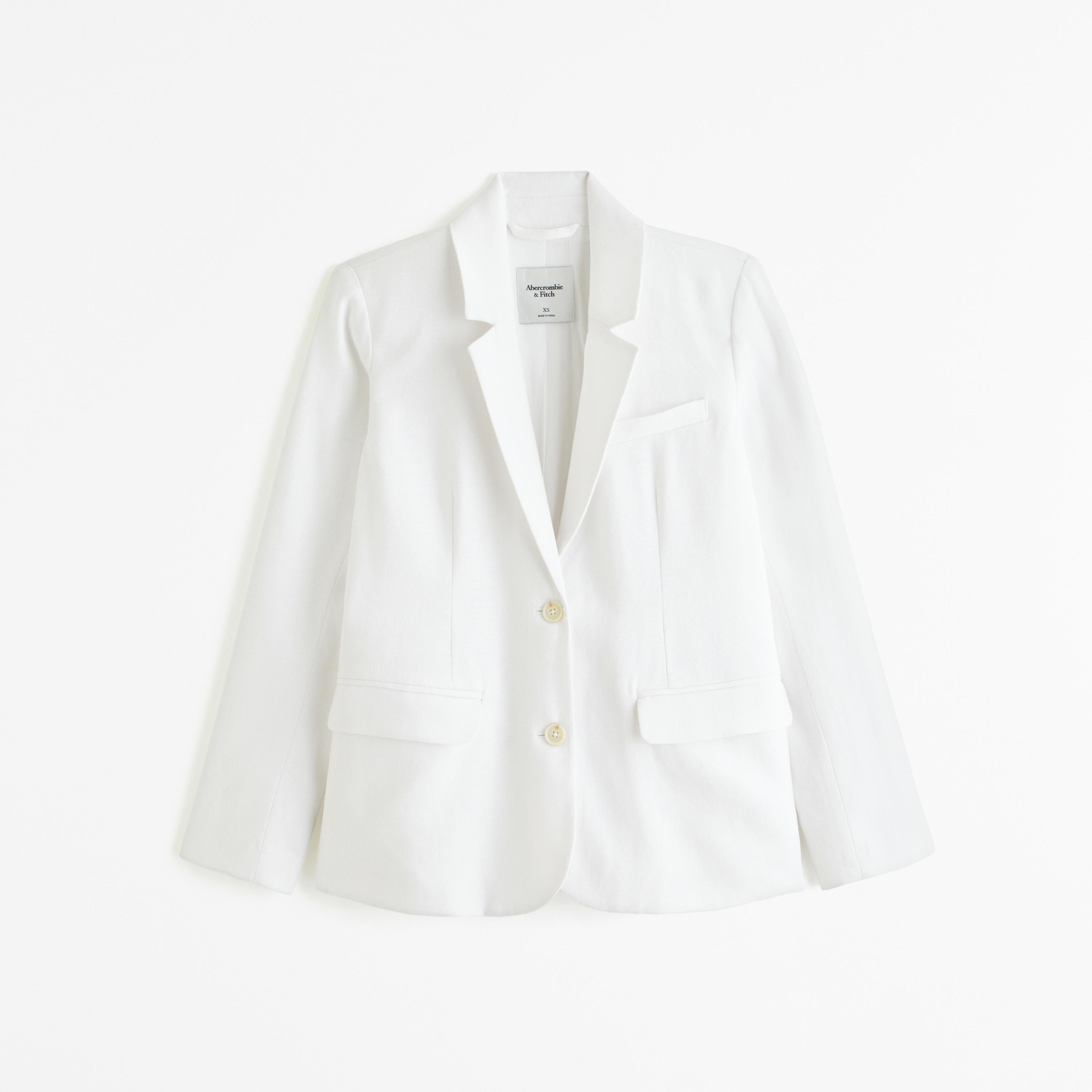 Linen-Blend Blazer Product Image