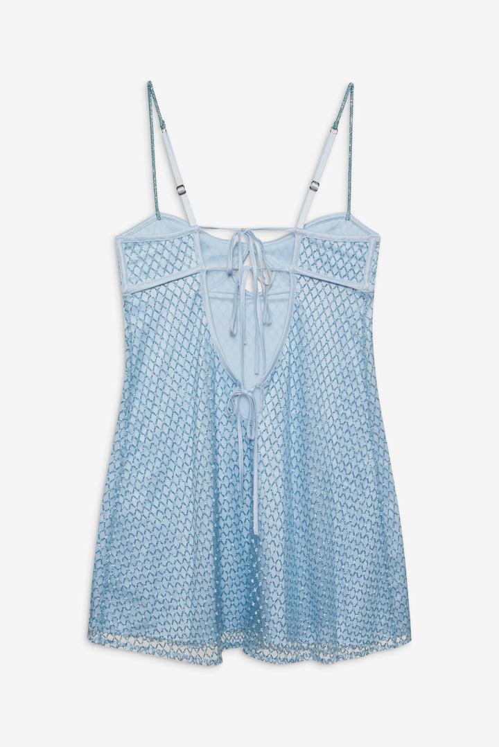 Glitter Slip Dress — Blue Product Image