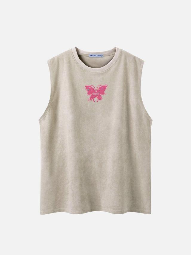 Aelfric Eden Pink Butterfly Print Tank Top Product Image