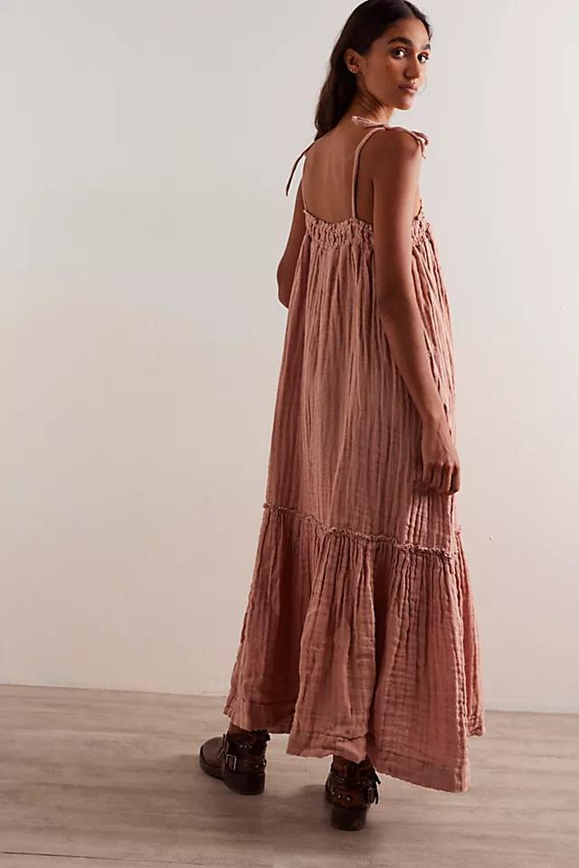 Into The Blue Linen Maxi Dress Product Image