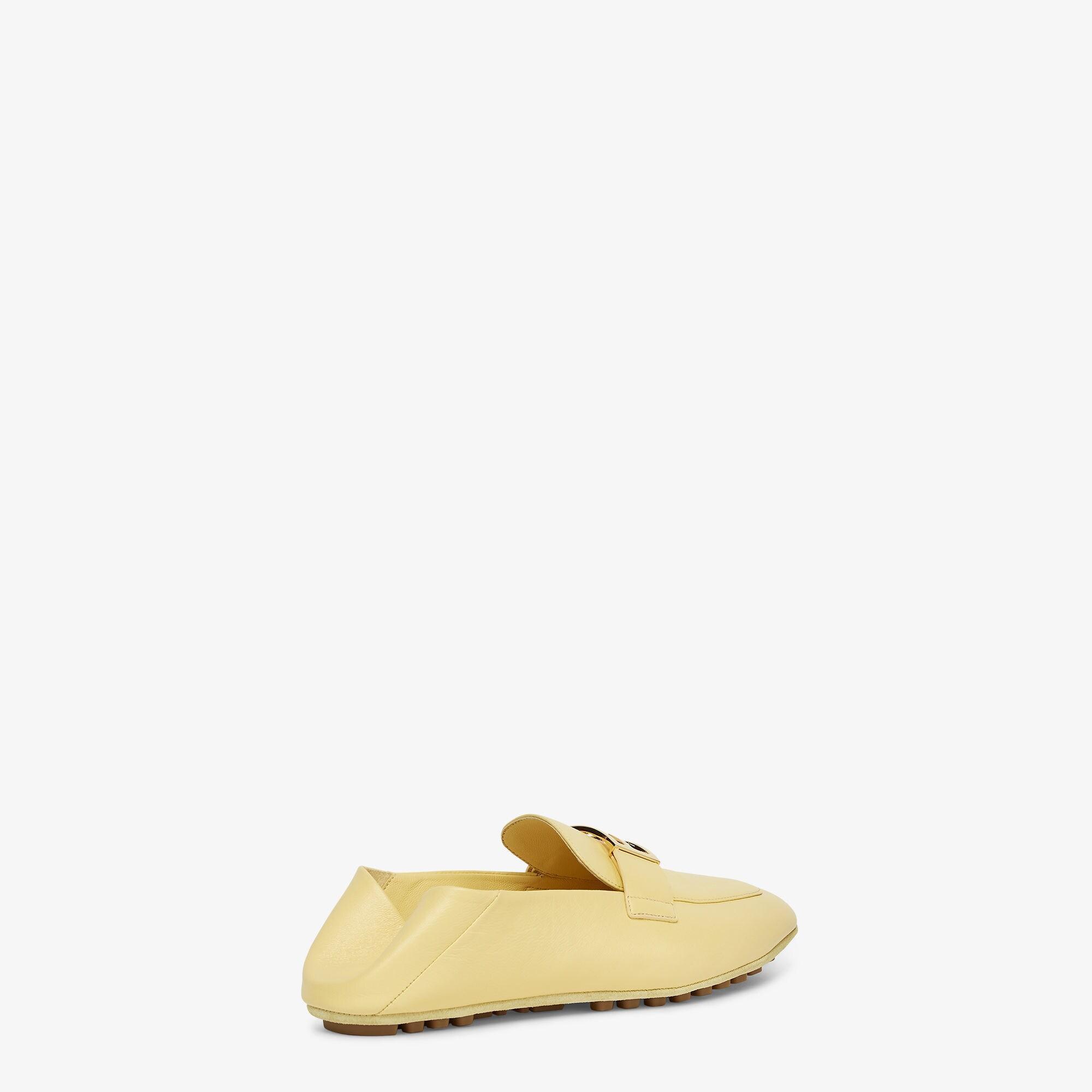 BaguetteYellow leather loafers Product Image