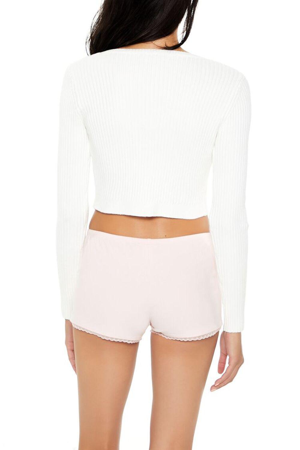 Cropped Rosette Cardigan Sweater | Forever 21 Product Image