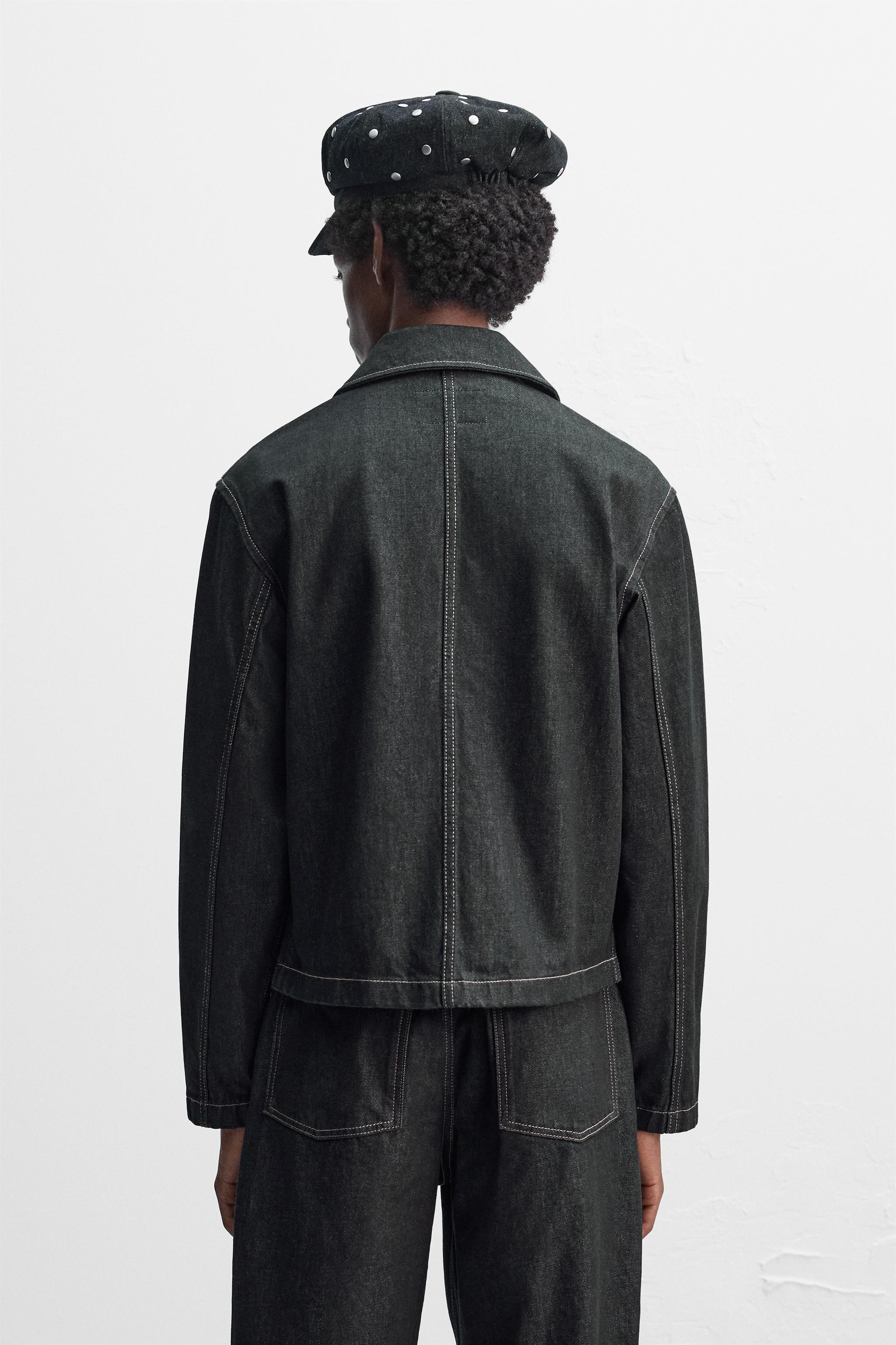 CROPPED FIT DENIM JACKET X HARRY LAMBERT Product Image