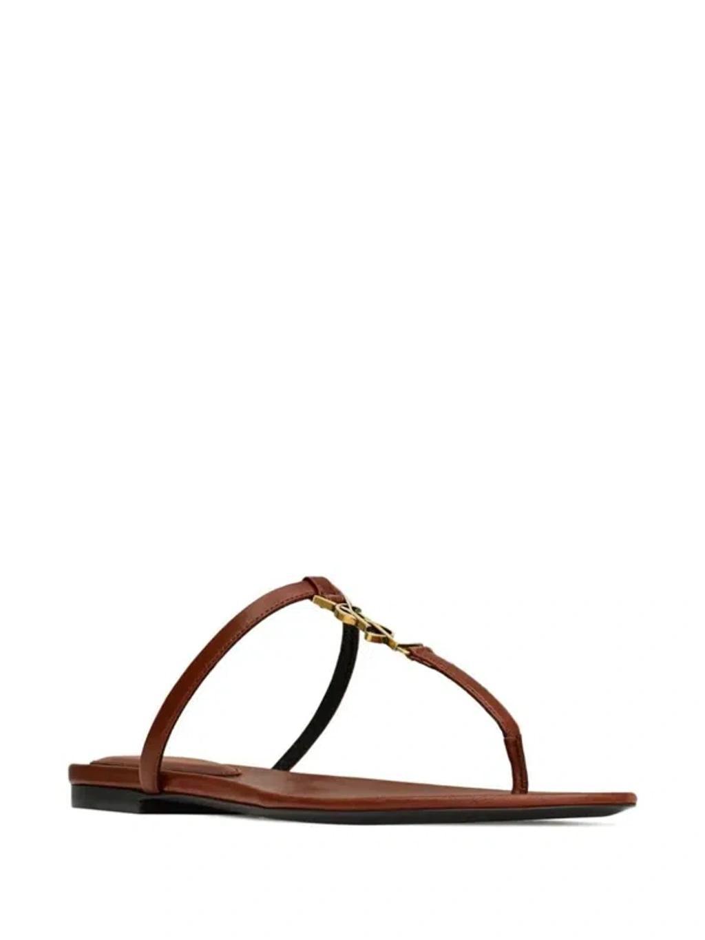 SAINT LAURENT 05 Cassandra Sandals In Brown Product Image