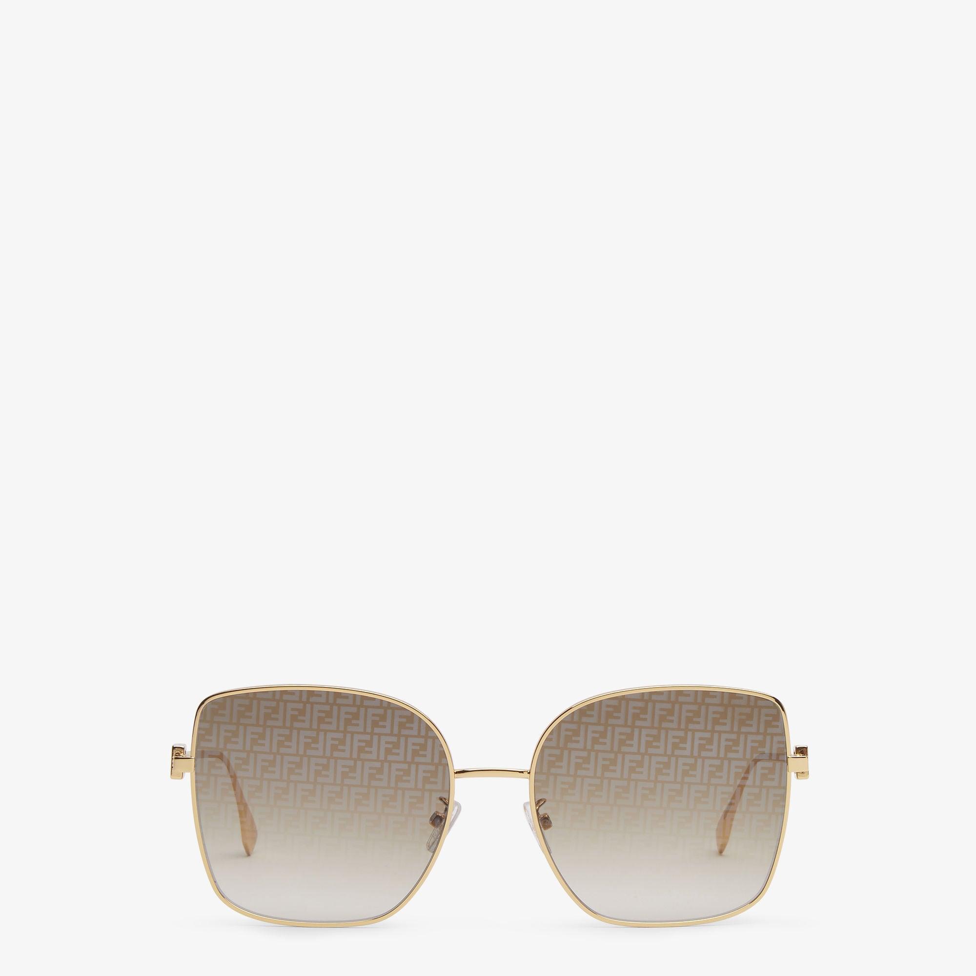 BaguetteGold metal sunglasses with FF micro logo lenses Product Image