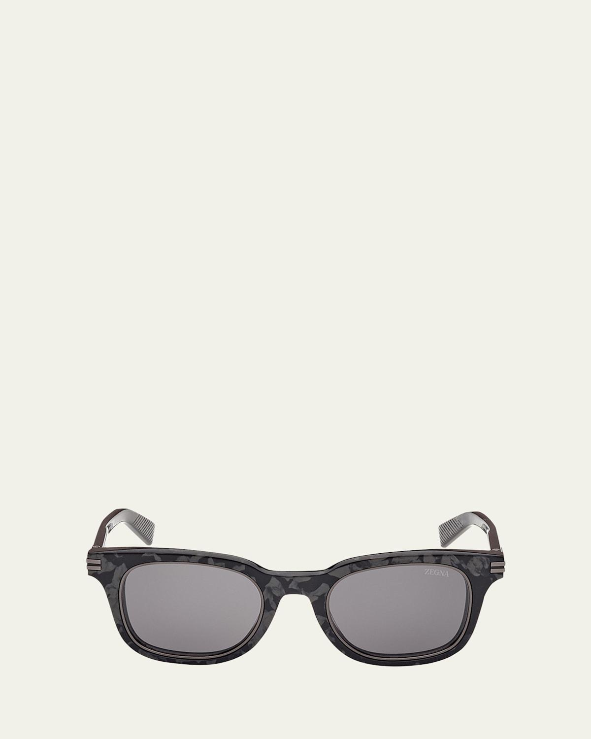 Mens Acetate Rectangle Sunglasses Product Image