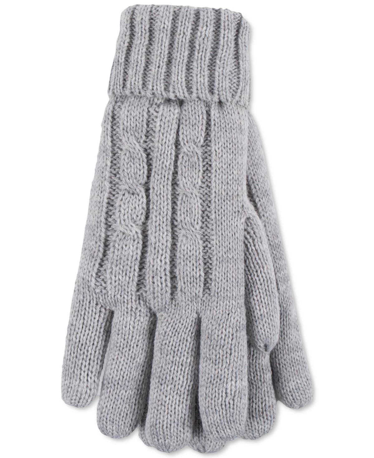 Heat Holders Womens Amelia Solid Cable-Knit Gloves Product Image