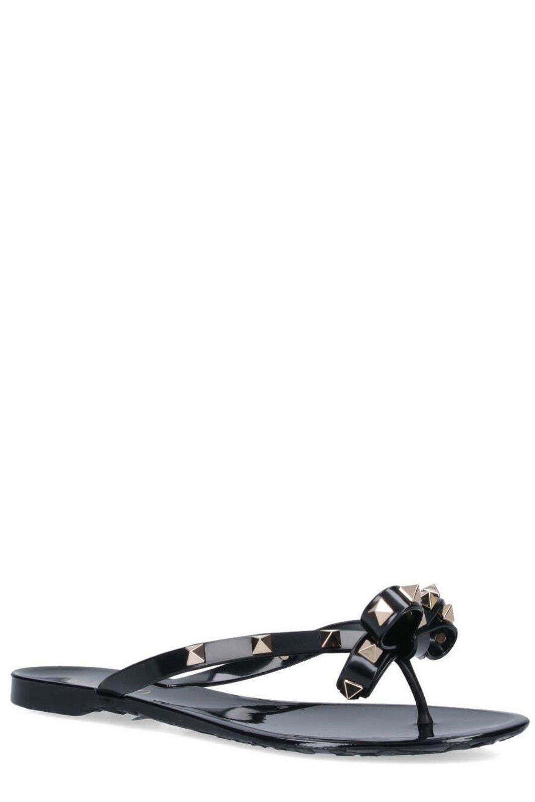 VALENTINO GARAVANI Rockstud Pvc Sandals In Black Product Image