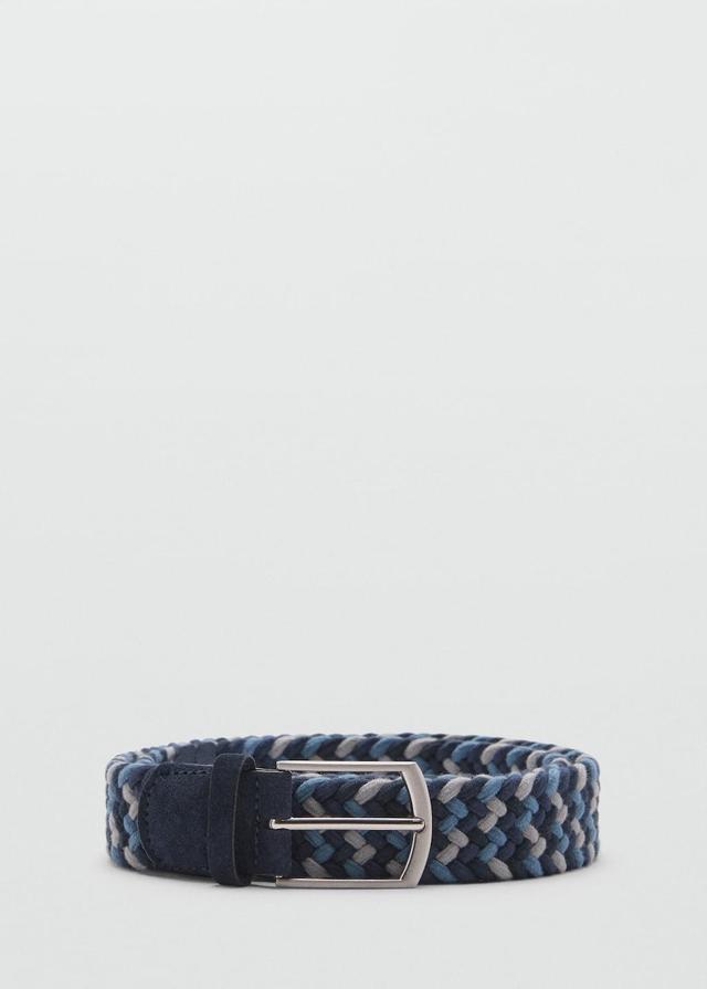 Braided elastic colored belt - Men | MANGO USA Product Image