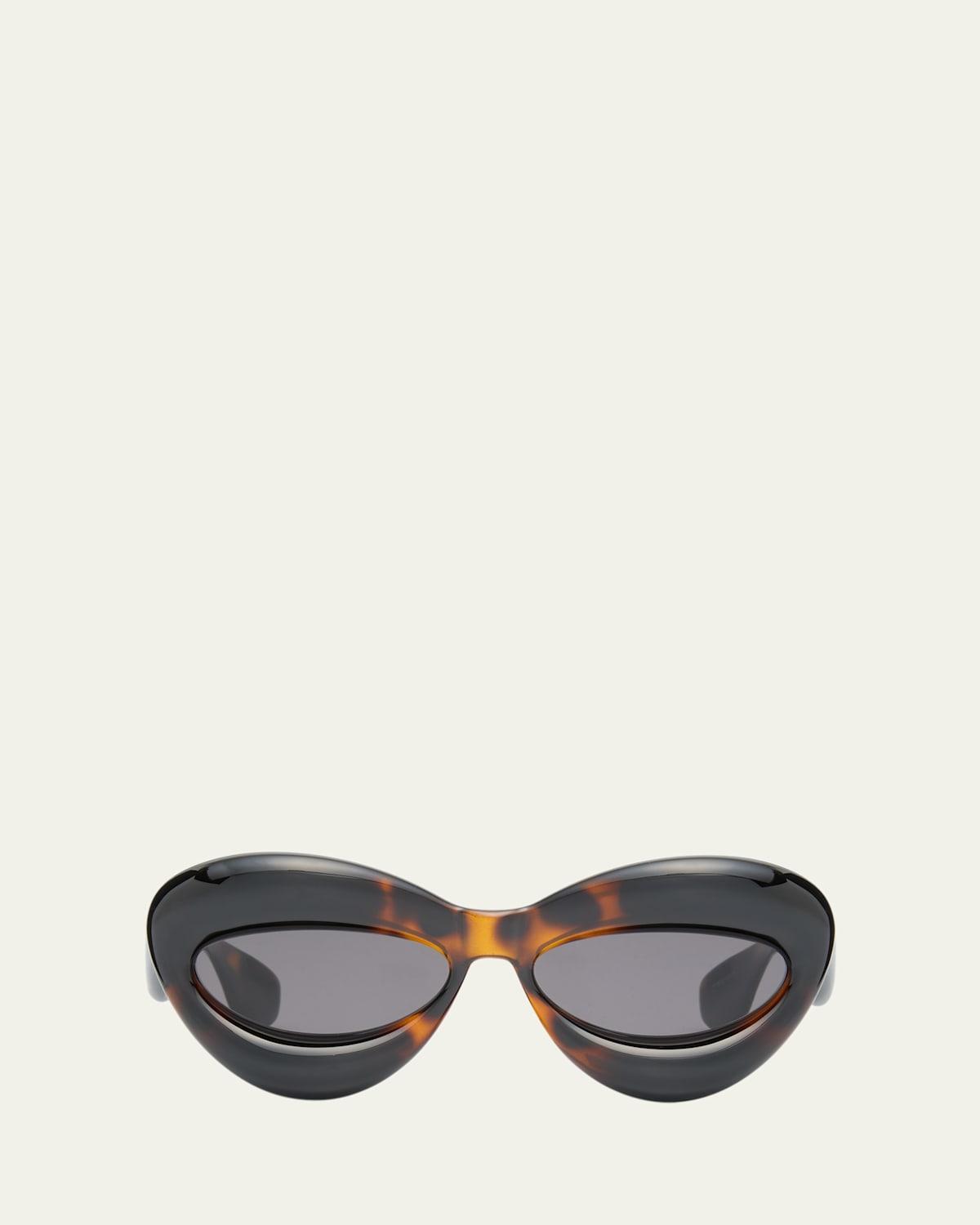 Mens 55MM Inflated Cat-Eye Sunglasses Product Image