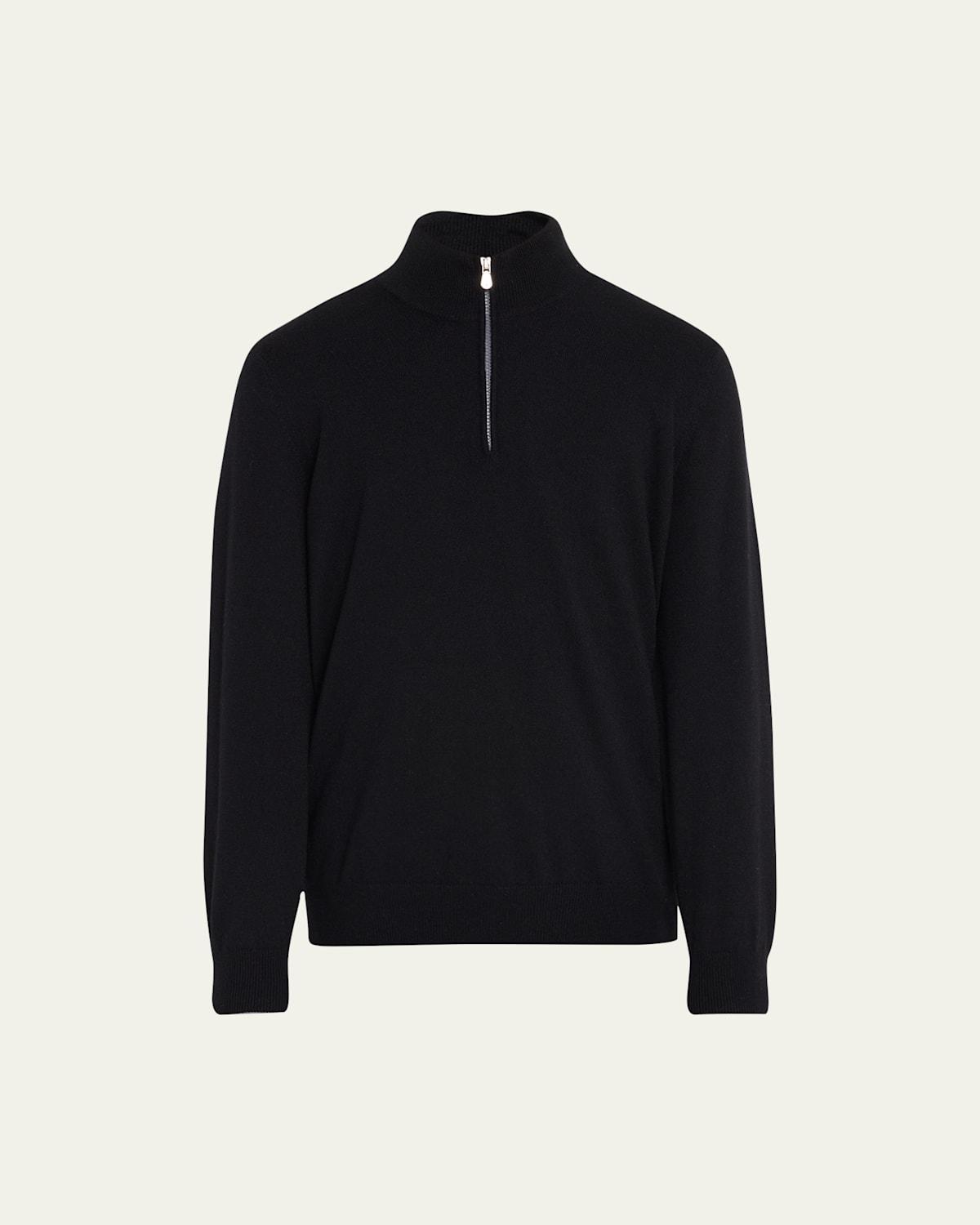 Mens Cashmere Quarter-Zip Sweater Product Image