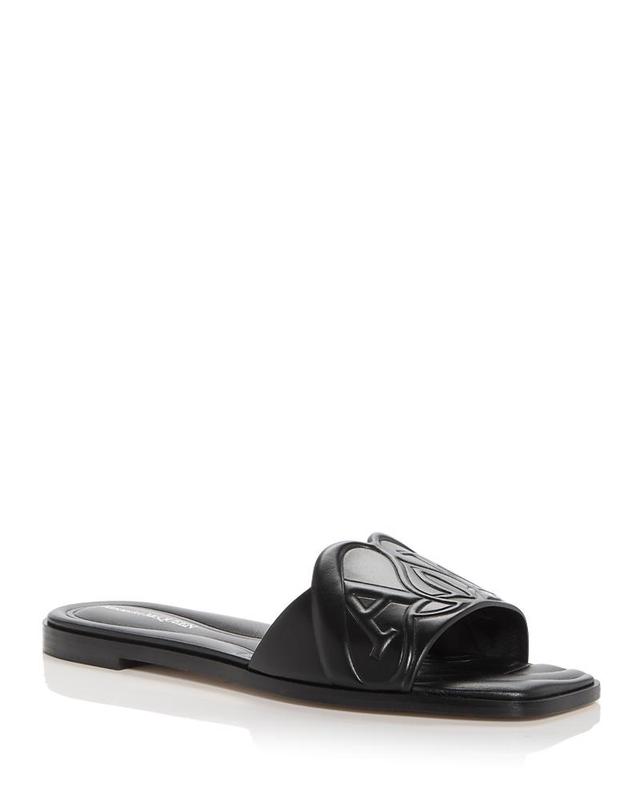 Alexander McQUEEN Womens Embossed Slide Sandals Product Image