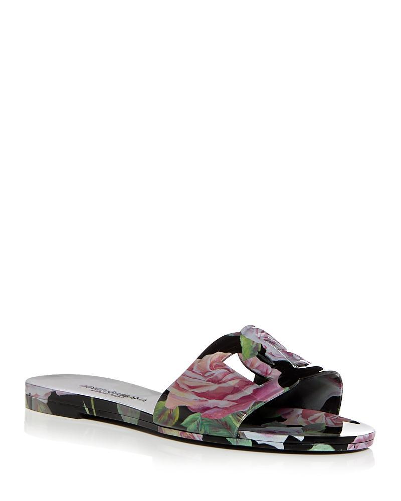 Womens Beachwear Floral Slide Sandals Product Image