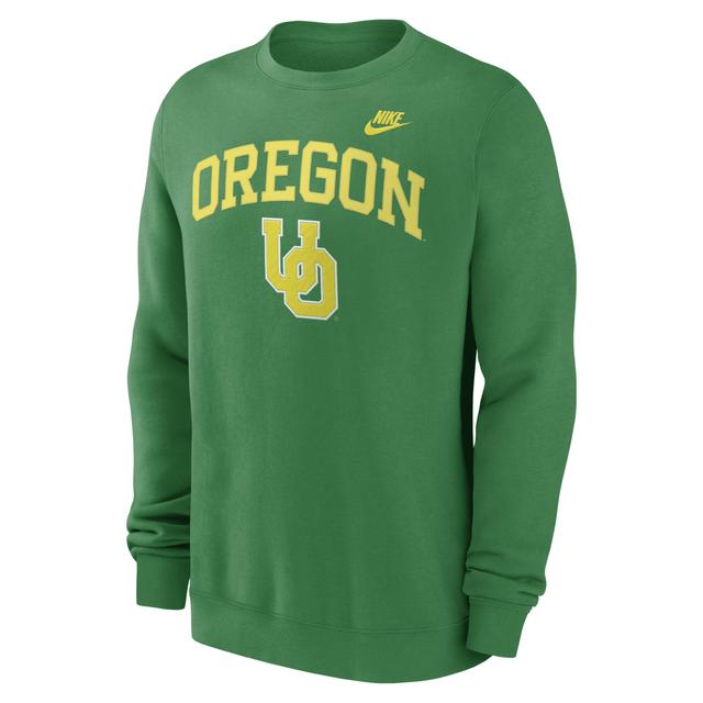 Oregon Ducks Legacy Classic Arch Over Logo Nike Mens College Pullover Crew Product Image