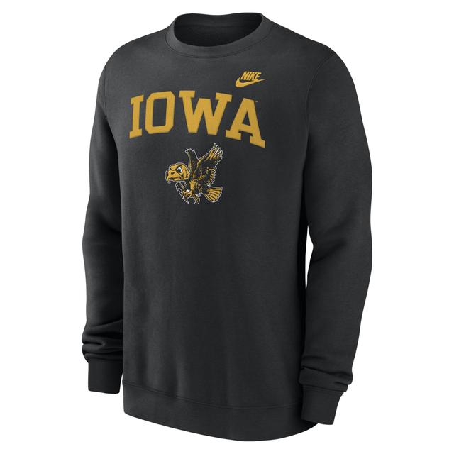 Mens Nike Iowa Hawkeyes Legacy Classic Tackle Twill EmbroideredArch Over Logo Pullover Sweatshirt Product Image