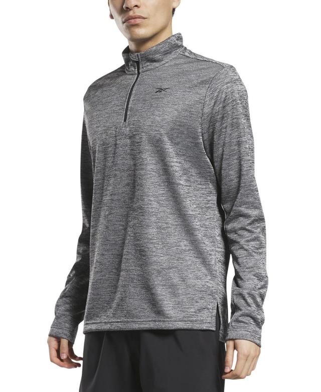 Reebok Mens Quarter-Zip Long-Sleeve T-Shirt Product Image