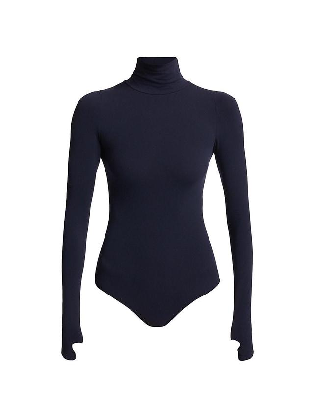 Matte Long-Sleeve Turtleneck Bodysuit Product Image