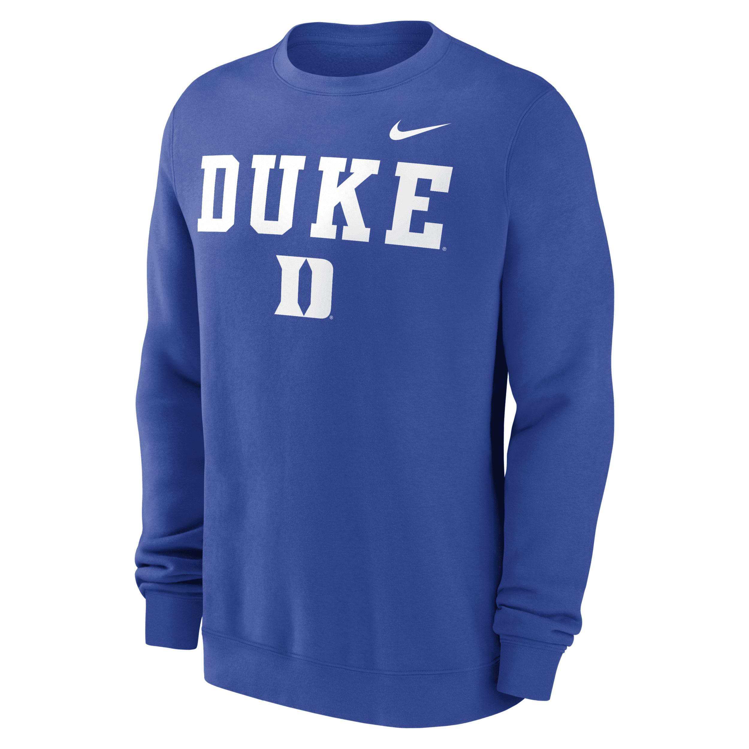 Duke Blue Devils Primetime Primary Stack Nike Mens College Pullover Crew Product Image