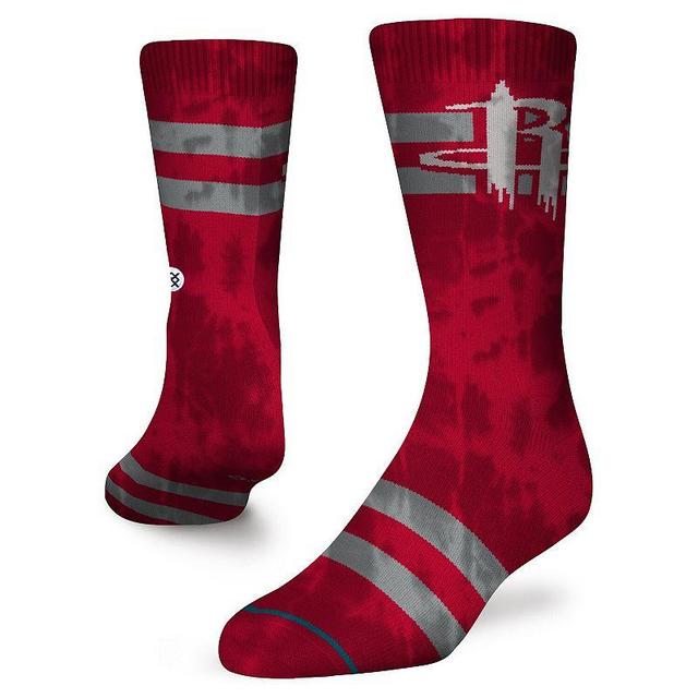 Mens Stance Houston Rockets Tie-Dye Crew Socks Product Image