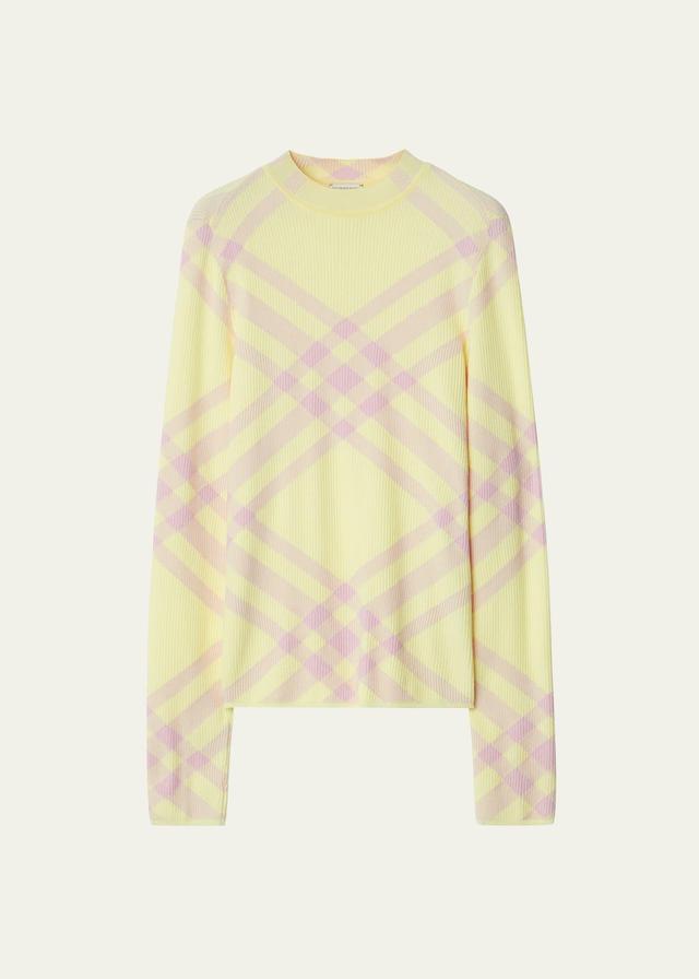 Signature Check Wool-Blend Sweater Product Image