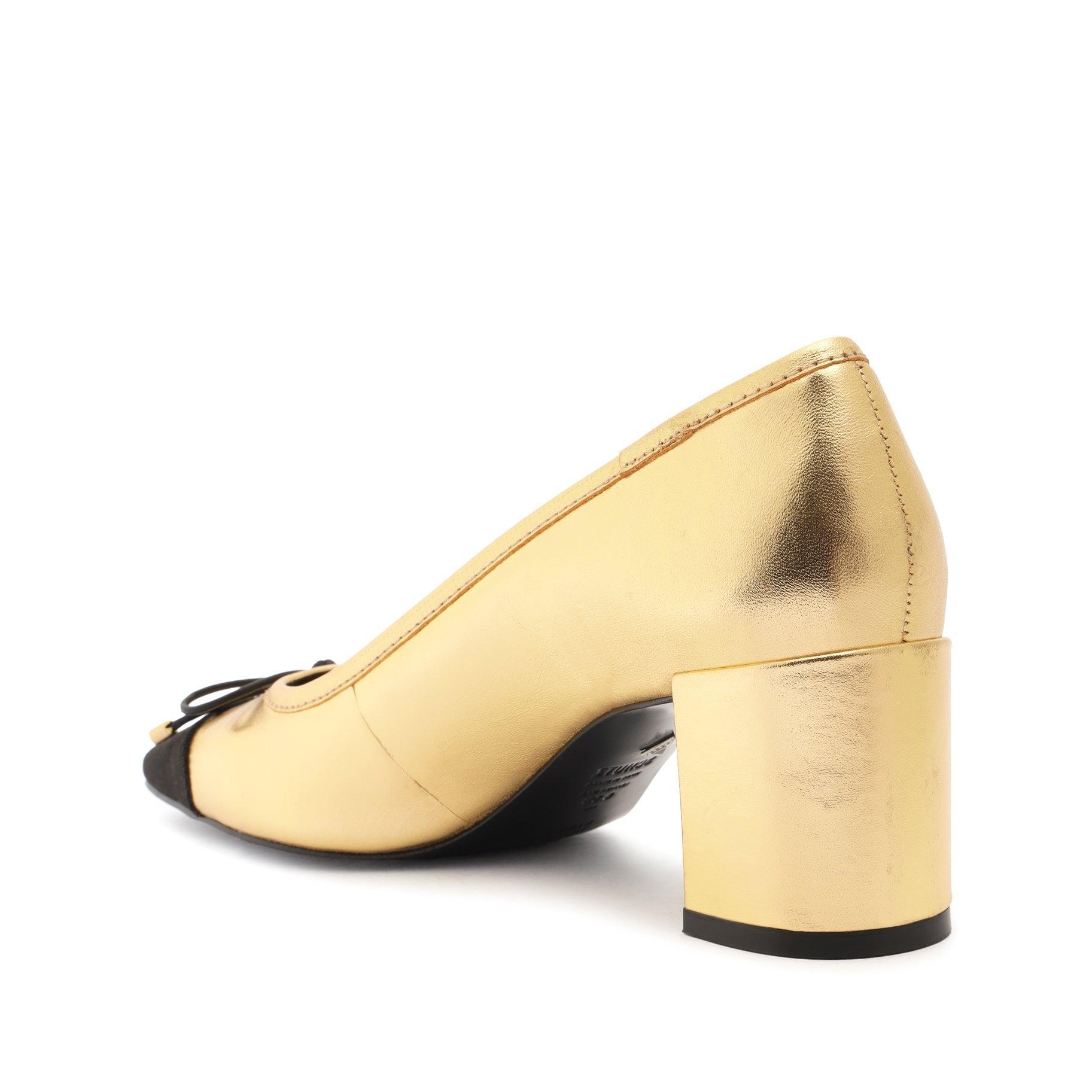 Arissa Block Metallic Leather Pump Female Product Image