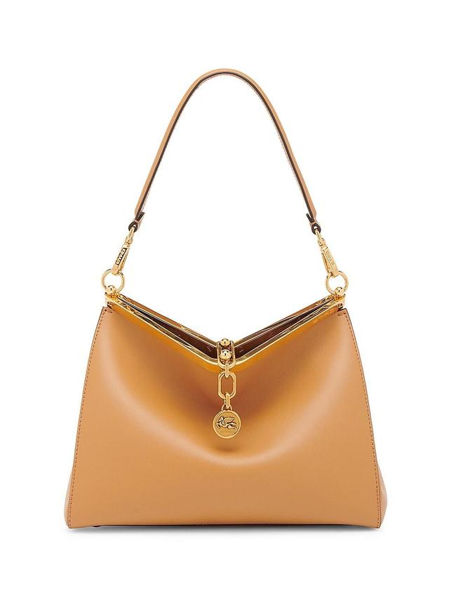 Womens Vela Leather Shoulder Bag Product Image