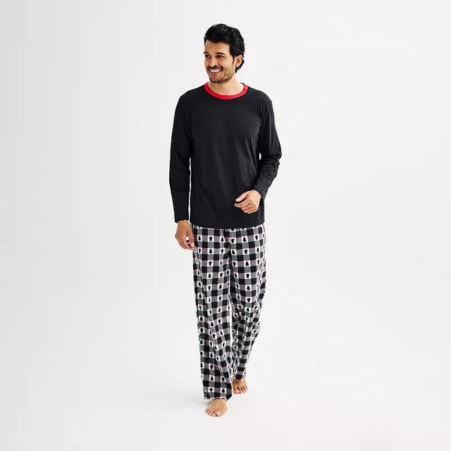 Mens Jammies For Your Families Winter Plaid Pajama Top & Pajama Bottoms Set Product Image