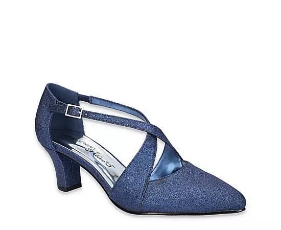 Easy Street Elegance Womens Slingback Pumps Blue Glitter Product Image