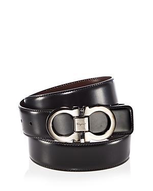 Men's Reversible Leather Double-Gancio Belt Product Image