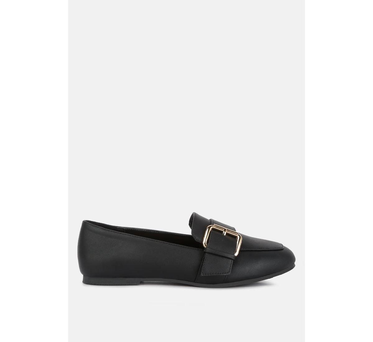 London Rag Women saskia pin buckle detail loafers Product Image