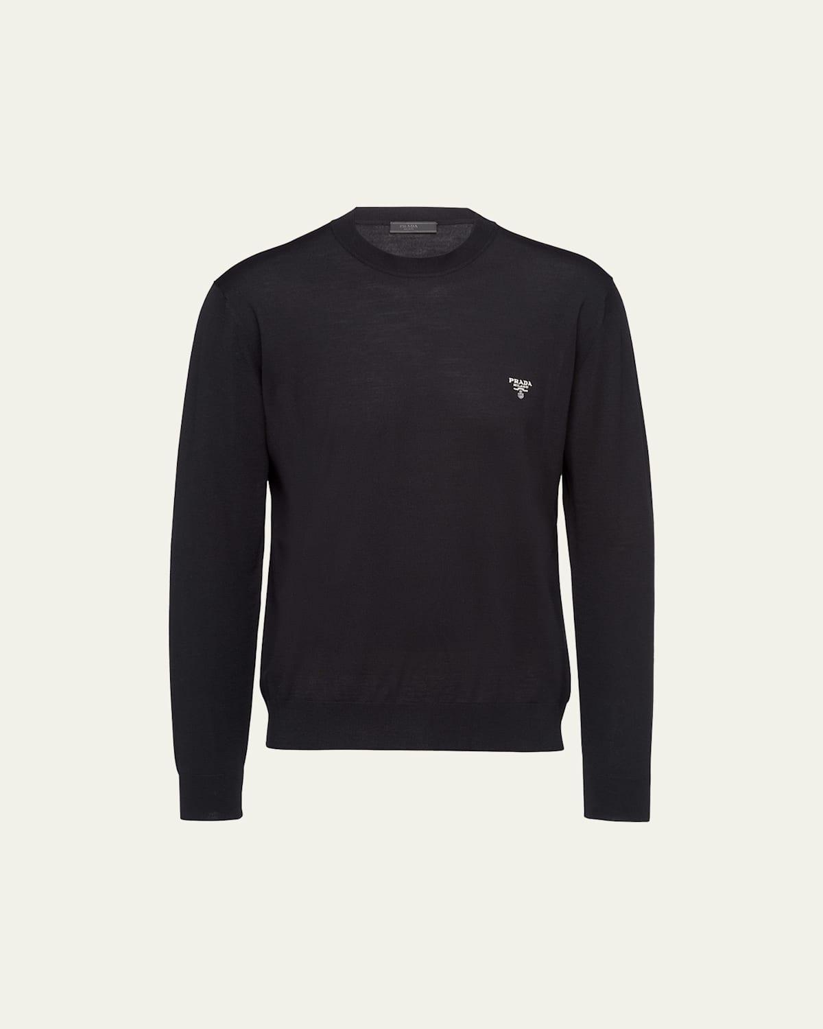 Mens Superfine Wool Crew Sweater Product Image