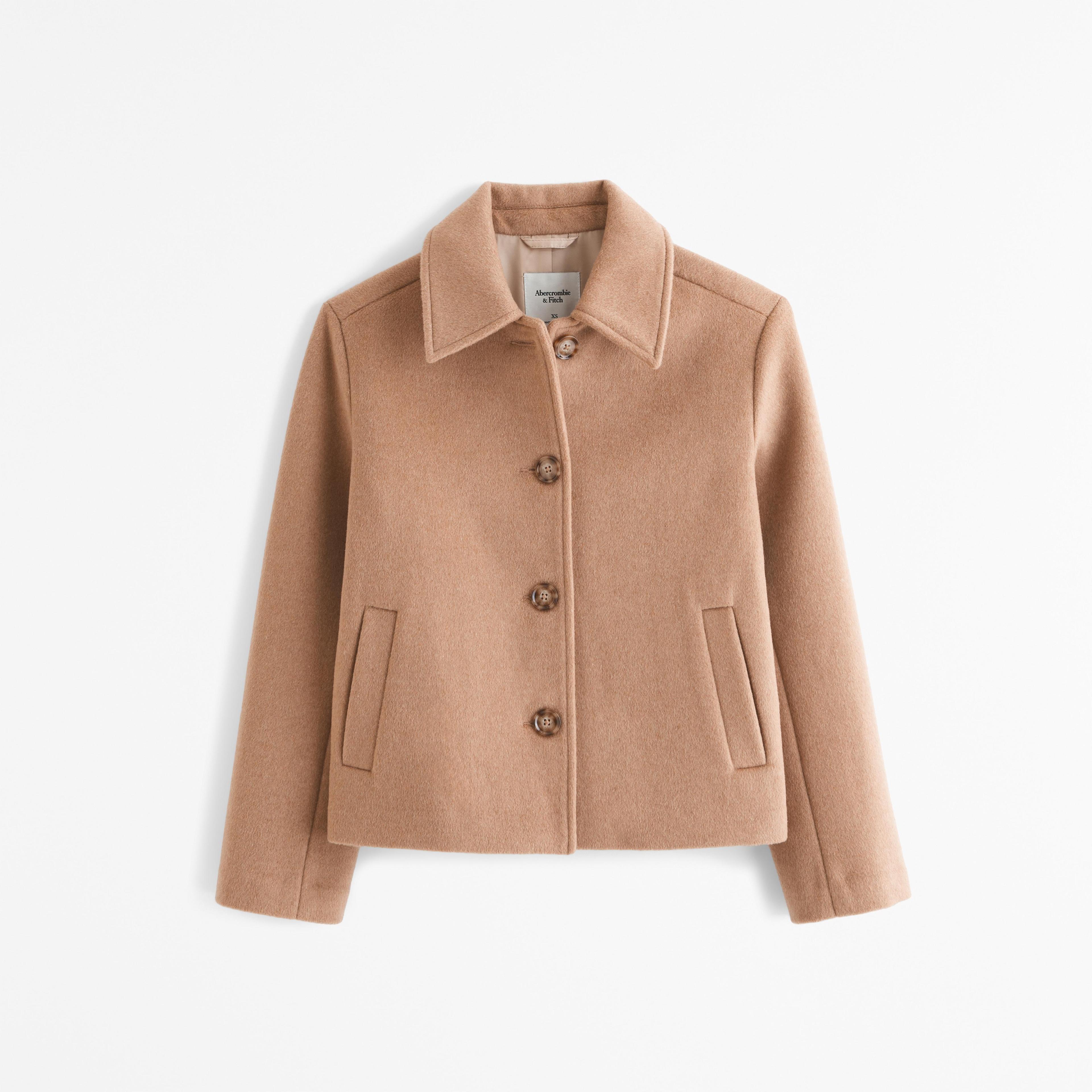 Wool-Blend Short Coat Product Image