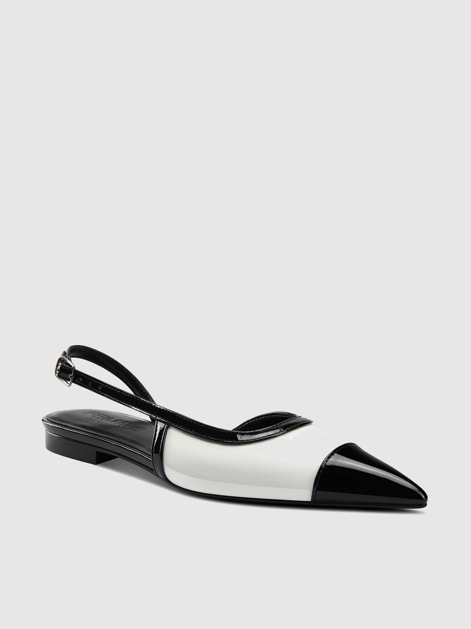 Cheri Slingback - Blanc/Noir Product Image