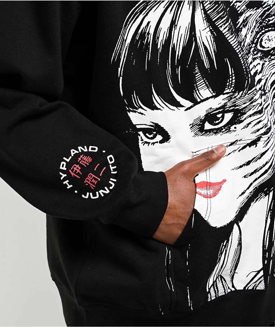 Hypland x Junji Ito Jumbo Tomie Black Hoodie Product Image